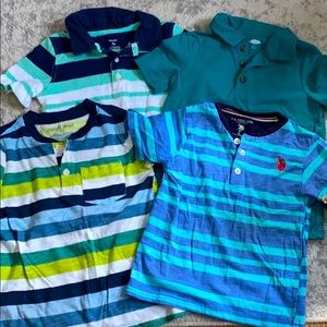 4 toddler boys size 4T polo shirts